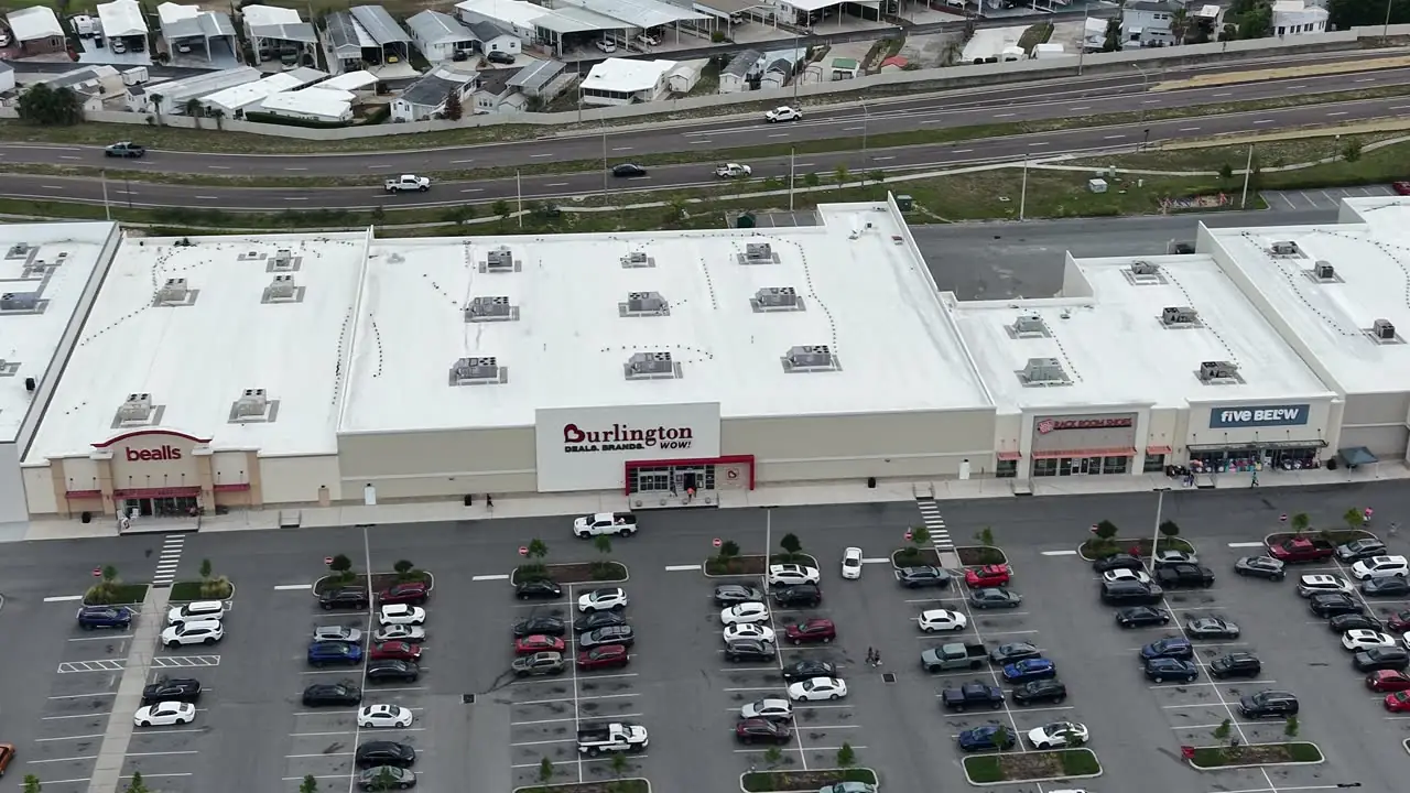 Aerial view of the Posner Park shopping area